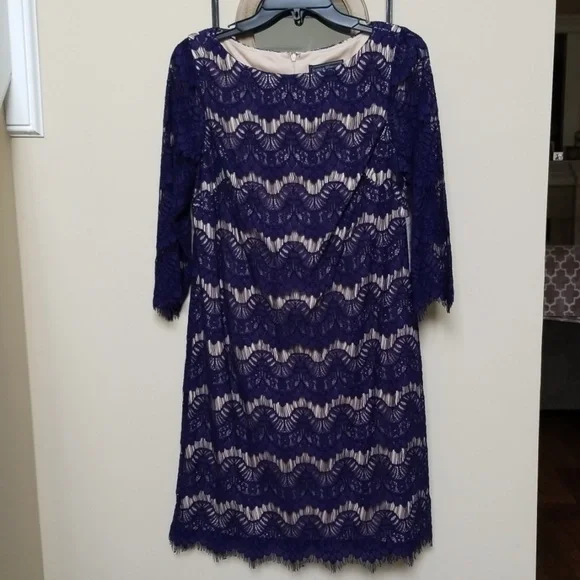 Jessica Howard | Dresses | Jessica Howard Navy Lace Dress | Poshmark
